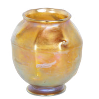 Antique Tiffany Art Nouveau Iridescent Gold Favrille Miniatue Art Glass Vase NY, Circa 1905