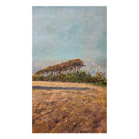 Antique French Post Impressionist Oil Painting Haystack Farm Pastoral Landscape by Max Bouvet 1890