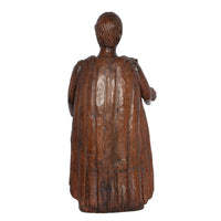 Large Antique French 17th Century Carved Walnut Saint Peter Santos Figure Statue