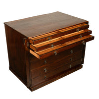 Antique Georgian Drawing Print Architect's Plan File 7 Drawer Chest Cabinet 1820