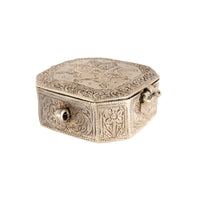 Antique Persian Arab Islamic Silver Engraved Calligraphy Quran Case Amulet 1820