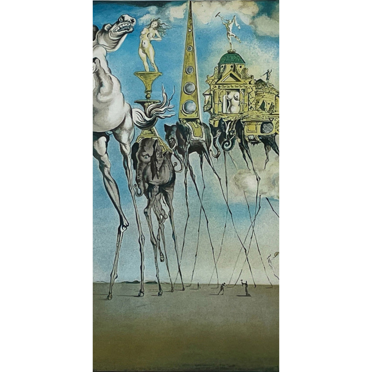 Original Chromolithograph "The Temptation of St. Anthony" by Salvador Dali, Signed with C.O.A #189, 1946