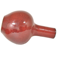 Monumental Antique Chinese Qing Dynasty Sang de Boeuf Flambé Porcelain Vase 1880