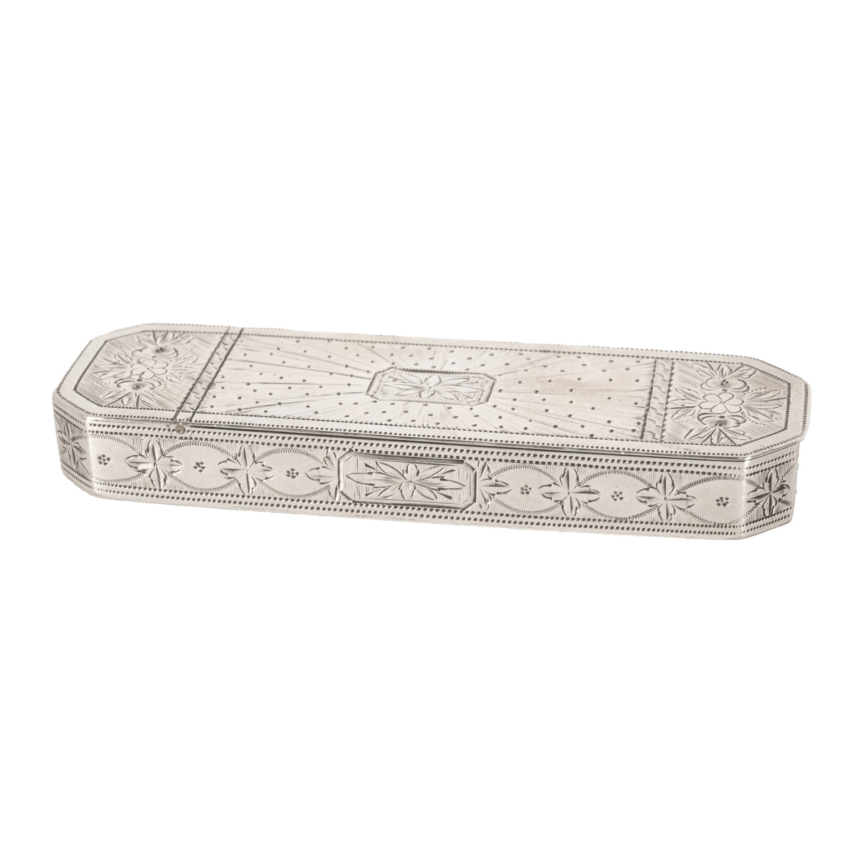 Antique 18th Century Georgian Sterling Silver Engraved Toothpick Case Birmingham Samuel Pemberton 1790