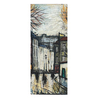 Mid Century French Expressionist Oil on Canvas Paris Street Scene by Renée Bernard, Circa 1960 Signed Titled