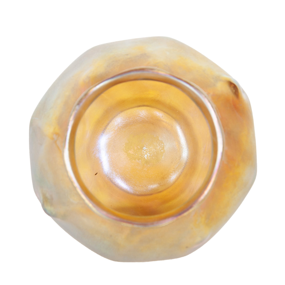 Antique Tiffany Art Nouveau Iridescent Gold Favrille Miniatue Art Glass Vase NY, Circa 1905