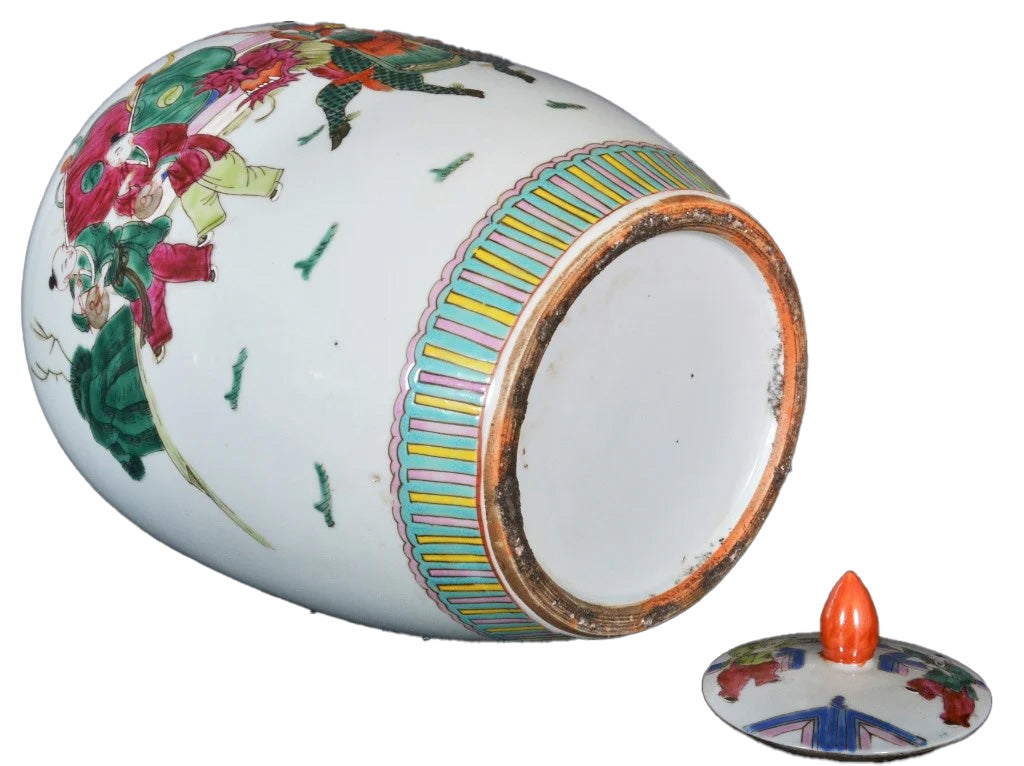 Antique Chinese Qing Dynasty Porcelain Ginger Jar, Circa 1890