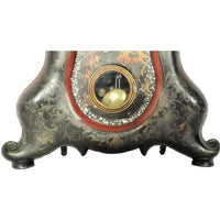 Antique American Empire Period Cast Iron Clock, Circa 1860