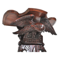Large Antique Carved German Black Forest Walnut Eagle Wall Bracket, Circa 1875