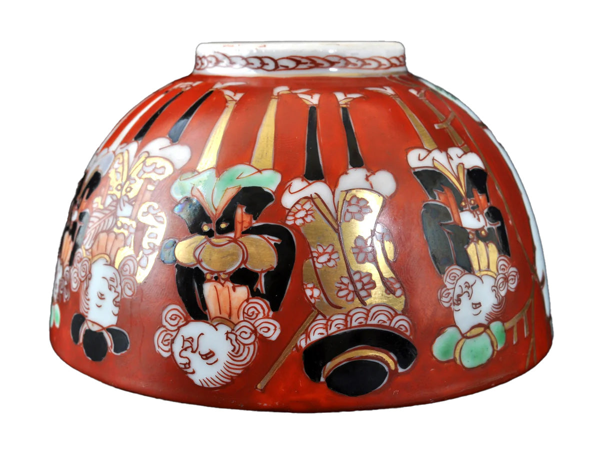 Antique Japanese Porcelain "Black Ship" Bowl, Circa 1790