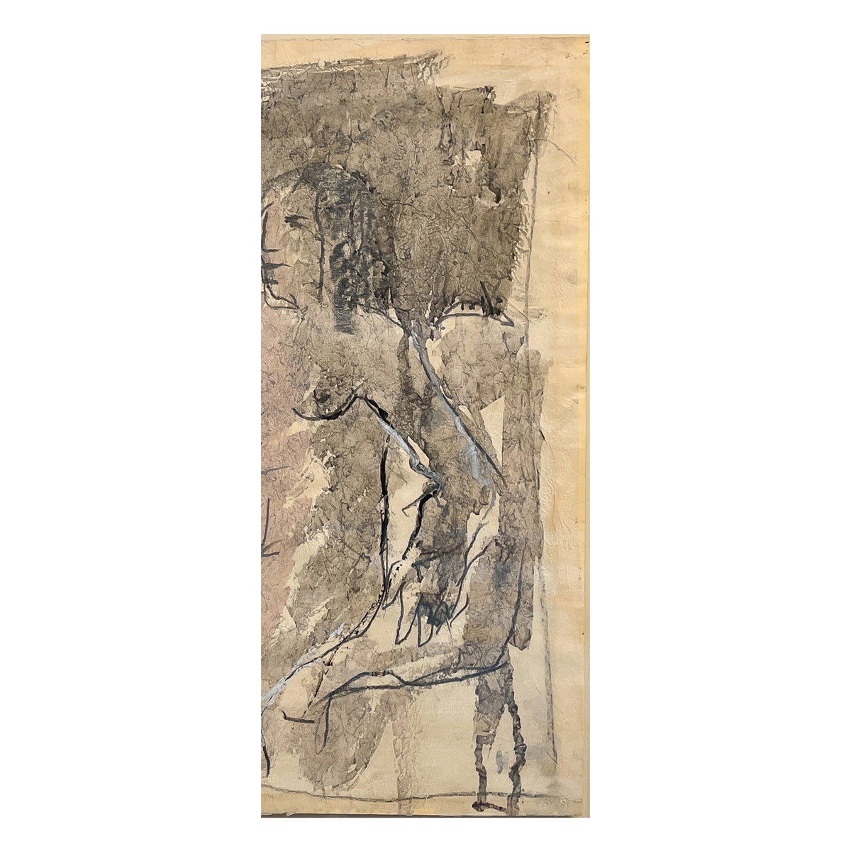 Two Female Nudes Expressionist Painting "Conversation"by African American Robert Colescott 1959 Smith Tower Gallery