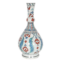Antique 18th Century Ottoman Islamic Iznik Kutahya Pottery Bottle Vase Surahi