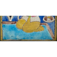 Antique 18th Century Persian Islamic Safavid Cuerda Seca Pottery Tile Rostam Circa 1700