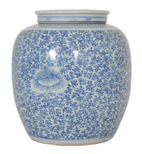 Antique Chinese Qing Dynasty Blue & White Porcelain Ginger Jar, Circa 1850