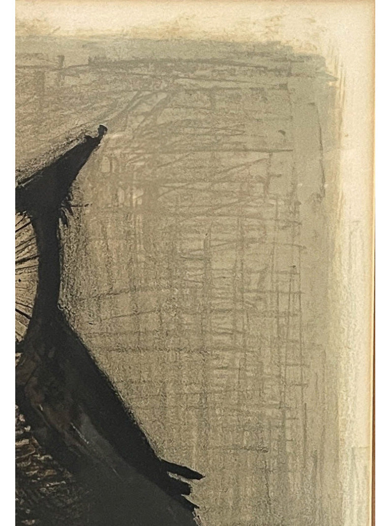 Original Pencil Signed Numbered French Expressionist Color Lithograph of an Owl  by Bernard Buffet, circa 1968