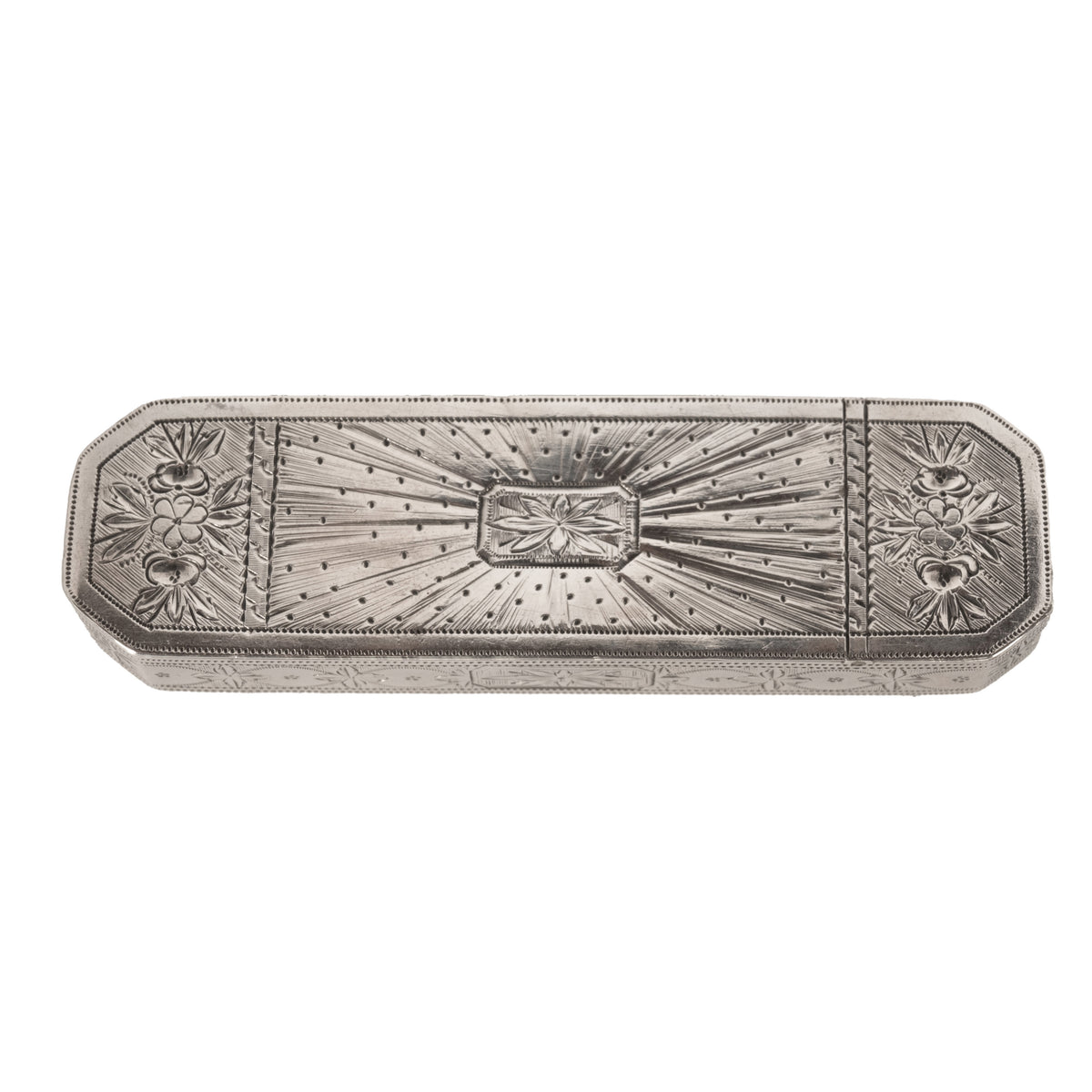 Antique 18th Century Georgian Sterling Silver Engraved Toothpick Case Birmingham Samuel Pemberton 1790