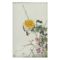 Antique Chinese Qing Set of Four Hand-Painted Porcelain Plaques "4 Seasons" 1890