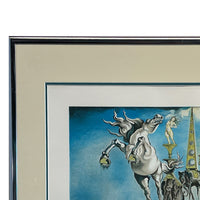 Original Chromolithograph "The Temptation of St. Anthony" by Salvador Dali, Signed with C.O.A #189, 1946