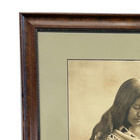 Antique Oregon's "Indian Madonna & Child" Native American Silver Gelatin Photo by Benjamin Gifford