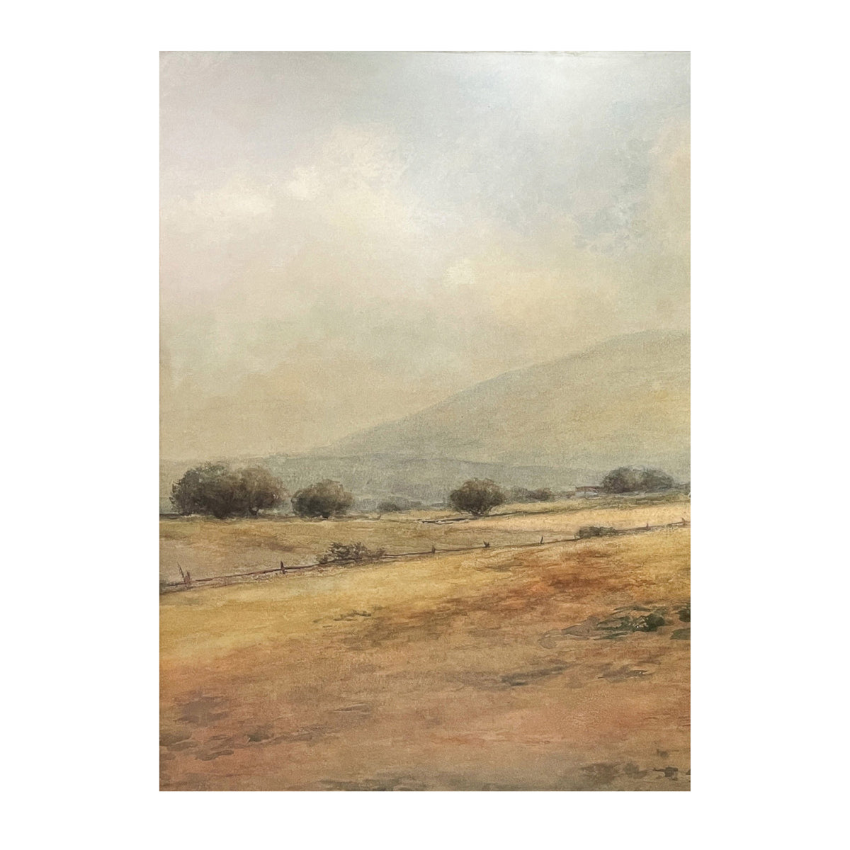 Antique American Painting Bucks County Pennslyvania Harvest Landscape Scene Frank F. English 1900