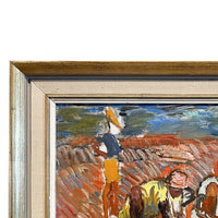 WPA Impressionist Figurative Landscape Oil Painting Panel "Ocho Rios" Jamaica by Isabella Howland 1940