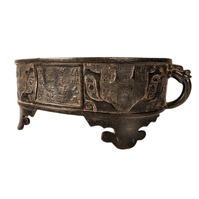 Antique Archaic Zhou Dynasty Style Chinese Bronze Censer Incense Burner Ming