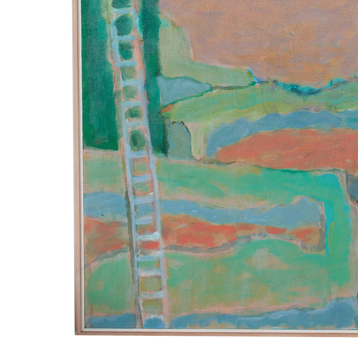 Large American NW Abstract Expressionist painting Circus "Wire Performance" by Fredrick Heidel, 1993