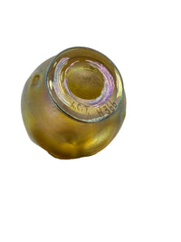 Antique Tiffany Art Nouveau Iridescent Gold Favrille Miniatue Art Glass Vase NY, Circa 1905