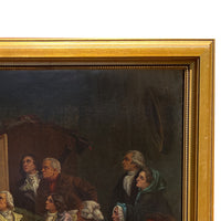 Antique French Oil Painting Claude Rouget de LiIsle Singing "La Marseillaise" by Isidore Alexandre Augustin Pils, Circa 1849