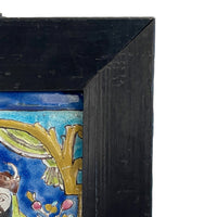 Antique 18th Century Persian Islamic Safavid Cuerda Seca Pottery Tile Rostam Circa 1700