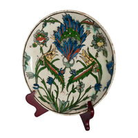 Antique 18th Century Islamic Ottoman Iznik Kutayha Pottery Plate Turkey 1750