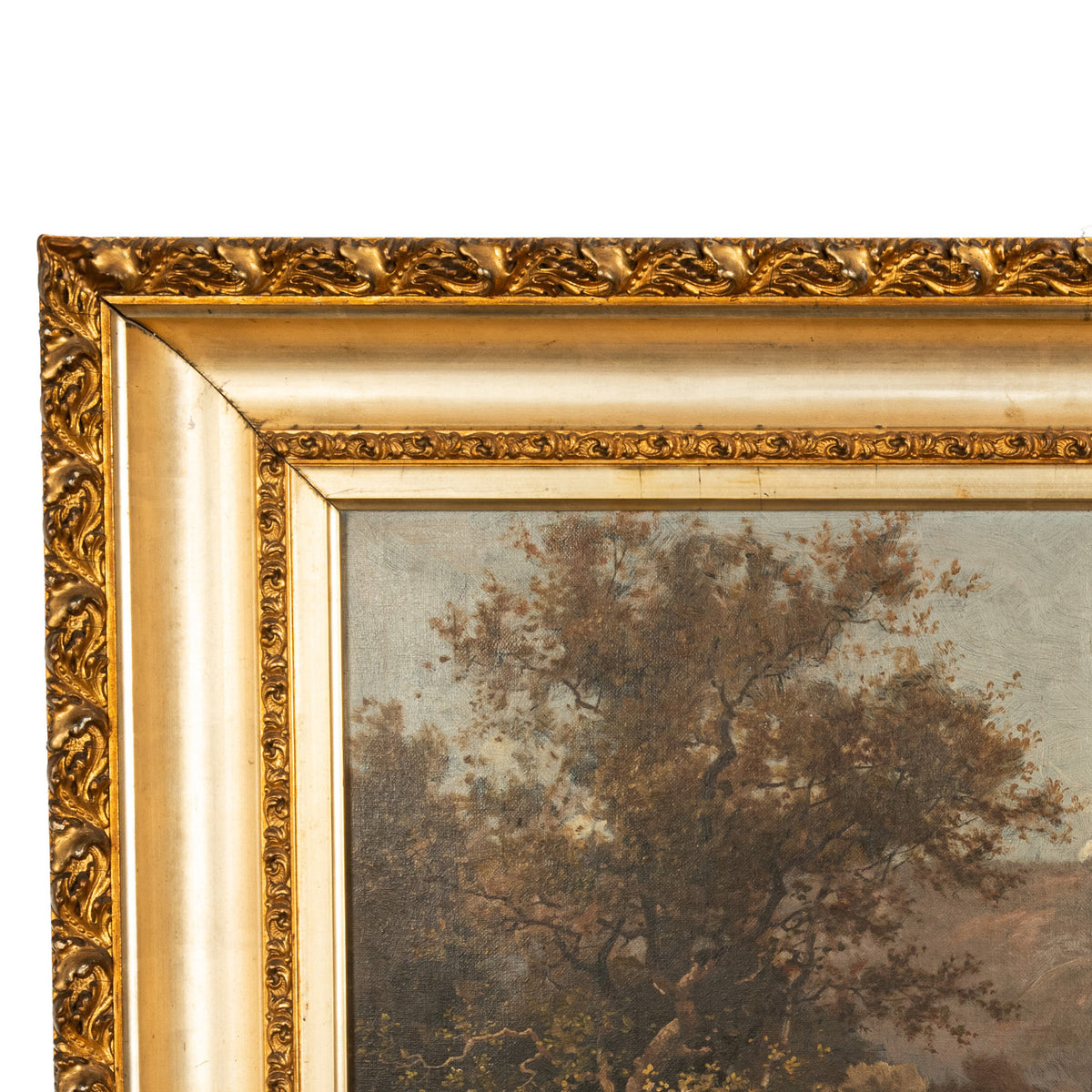 Antique American Hudson River School Oil Painting Cows Landscape Troy New York by Charles Grant Beauregard 1898