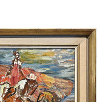 WPA Impressionist Figurative Landscape Oil Painting Panel "Ocho Rios" Jamaica by Isabella Howland 1940