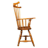 Antique 18th Century American New England Fan Back Maple Windsor Arm Chair 1780
