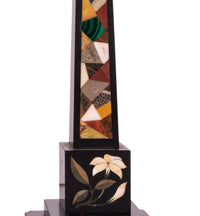 Pair Antique Pietra Dura Marble Specimen Stone Desk Obelisks Derbyshire 1840