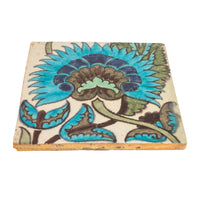 Antique Arts Crafts William De Morgan Iznik Persian Pottery Tile Sands End 1890