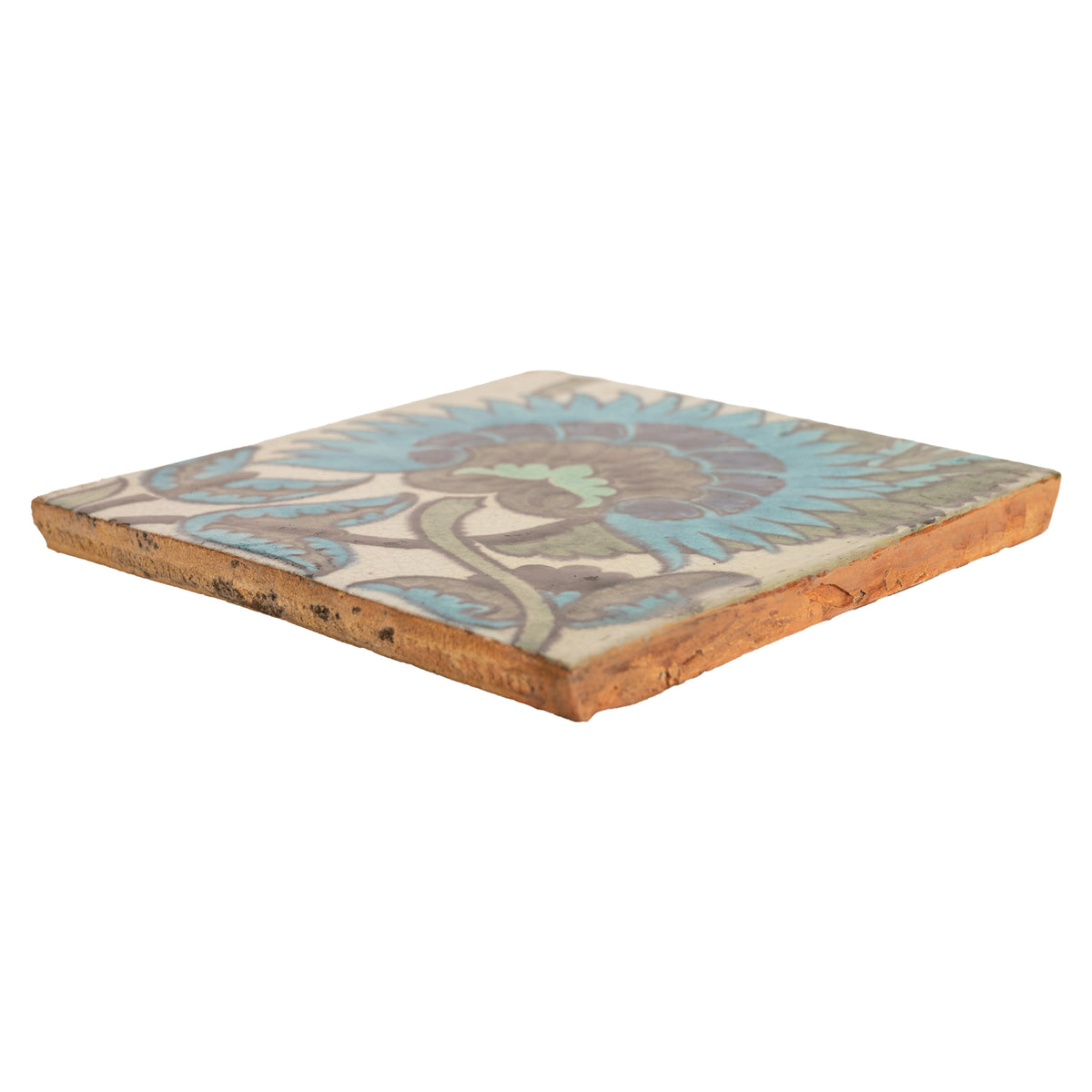 Antique Arts Crafts William De Morgan Iznik Persian Pottery Tile Sands End 1890