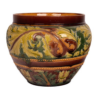 Antique Large Art Nouveau Doulton Lambeth Pottery Stoneware Jardiniere 1890