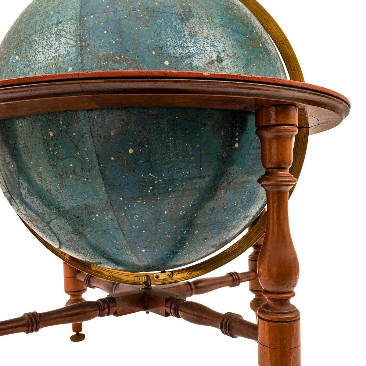 Antique 19th C. W & A K Johnston 18" Celestial Library Floor Globe on Stand London 1879