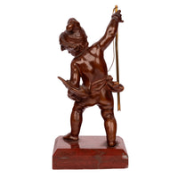 Antique Italian Grand Tour Bronze Hunting Putti Sculptures Statues Marble 1850