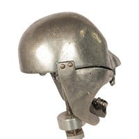 Antique Aluminum Teaching Dental Phantom Head Skull on Stand Gold Tooth 1920's