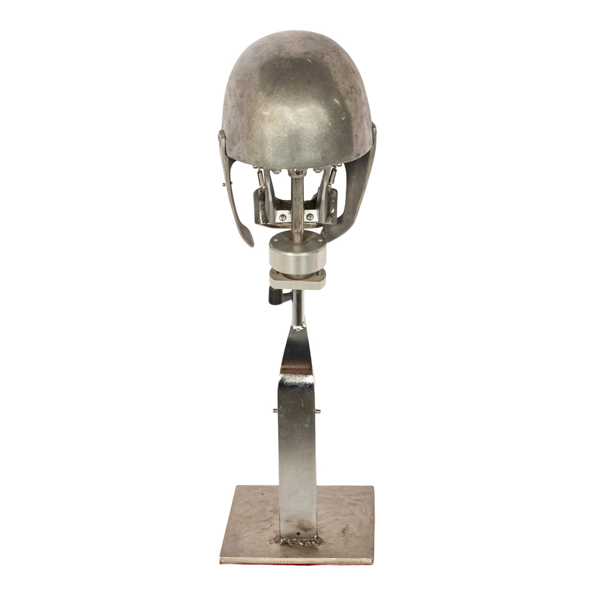 Antique Aluminum Teaching Dental Phantom Head Skull on Stand Gold Tooth 1920's