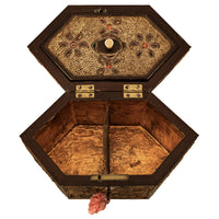 Antique 18th Century Georgian Mahoghany Paper Scroll Work Tea Caddy Box 1780