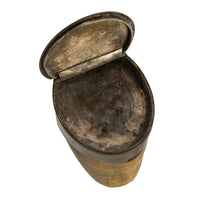 Antique 19th Century Victorian Engraved Horses Pony Hoof Pewter Snuff Box 1860