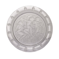 Large Art Deco Rene Lalique Glass Cote d'Or Bachantes Charger Bowl Platter 1943