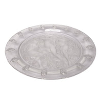 Large Art Deco Rene Lalique Glass Cote d'Or Bachantes Charger Bowl Platter 1943