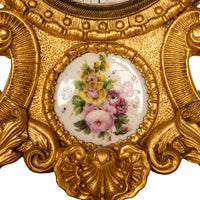 Fine Antique 19th Century French Rococo Gilded 8 Day Clock Sevres Porcelain, circa 1830
