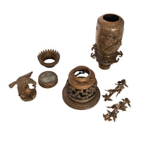 Large Antique Japanese Meiji Bronze Koro Censer insense Burner Urn Eagle & Snake Circa 1890