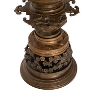 Large Antique Japanese Meiji Bronze Koro Censer insense Burner Urn Eagle & Snake Circa 1890