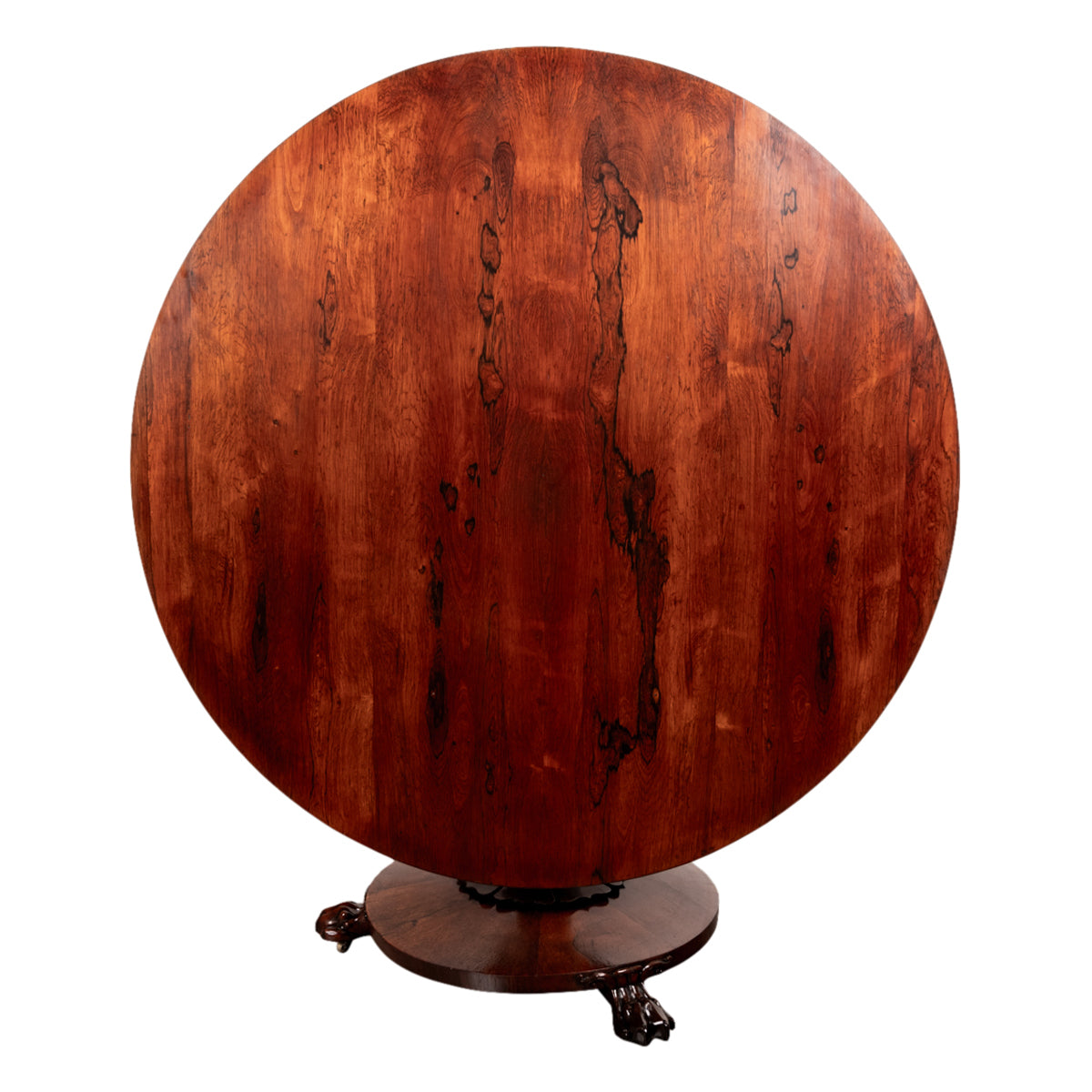 Antique Georgian Regency Rosewood Circular Dining Breakfast Tilt-Top Table 1820